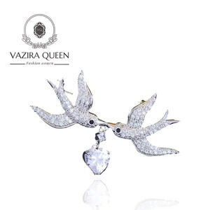 VQ Lovebirds Brooch